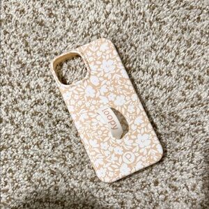 Loopy Case Floral Design Phone Case - Tan and White. iPhone 13